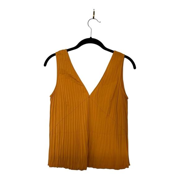 Vince Tops - Vince Crushed Double V-Neck Sleeveless Tank Top Size XXS